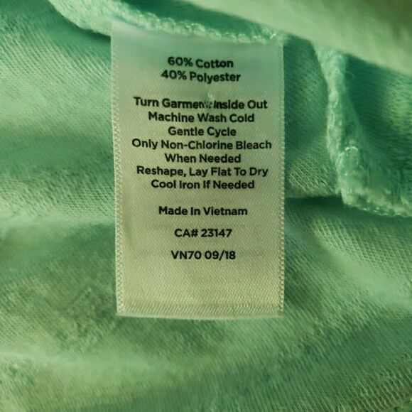 Talbots Stripe Top Square Neck 3/4 Sleeve Pullover Blouse Women's Size L FLAW - Picture 8 of 12